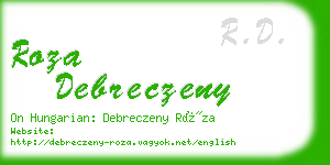 roza debreczeny business card